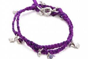 Marc by Marc Jacobs Braided Charm Double Wrap Bracelet