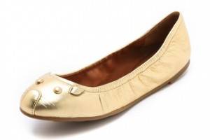 Marc by Marc Jacobs Metallic Mouse Flats