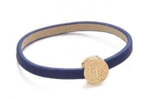 Marc by Marc Jacobs Skinny Engraved Turnlock Leather Bracelet