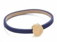 Marc by Marc Jacobs Skinny Engraved Turnlock Leather Bracelet