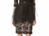 Marchesa All Over Lace Dress