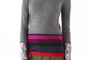 Markus Lupfer Sequin Stripe Sweater