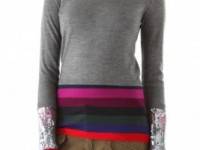Markus Lupfer Sequin Stripe Sweater