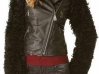McQ - Alexander McQueen Leather Jacket with Fur Sleeves