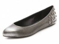 McQ - Alexander McQueen Metallic Studded Ballet Flats