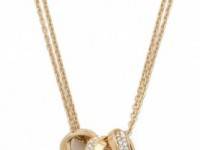 Michael Kors 3 Ring Double Chain Necklace