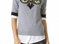 Milly Winston Intarsia Owl Sweater