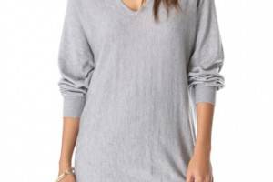 Minnie Rose Dolman V Neck Sweater