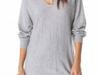 Minnie Rose Dolman V Neck Sweater