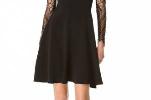 Monique Lhuillier Long Sleeve Cocktail Dress