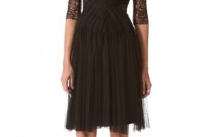 Monique Lhuillier Melted Lace Cocktail Dress