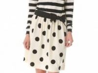 Moschino Stripe &amp; Dot Sweater Dress