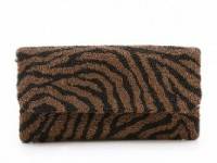 MOYNA Beaded Zebra Clutch