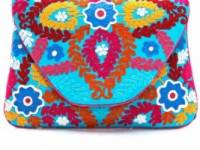 MOYNA Large Flower Embroidered Clutch