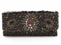 MOYNA Oval Stone Medallion Clutch