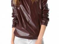 MSGM Faux Leather Sweatshirt