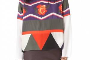 MSGM Patchwork Printed Top