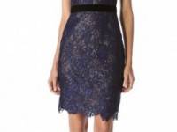 Notte by Marchesa Lace Dress with Sequin Layer