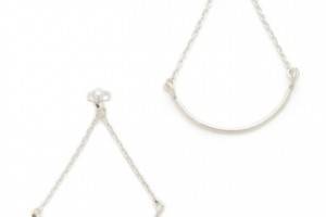 Petite Grand Hoop Chain Earrings