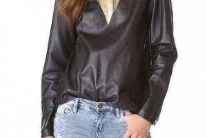 Pierre Balmain Leather Blouse