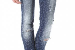 Pierre Balmain Leopard Skinny Jeans