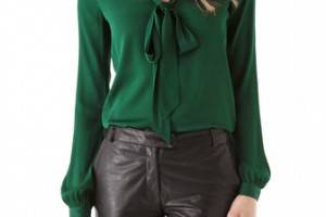 Rachel Zoe Nathalie Scarf Collar Top