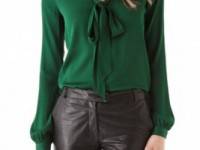 Rachel Zoe Nathalie Scarf Collar Top