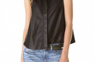 Rag & Bone/JEAN Leather Tent Tank