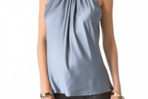 Ramy Brook Paige Reversible Tie Halter Blouse