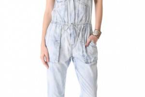 Rebecca Taylor Bleached Denim Jumpsuit