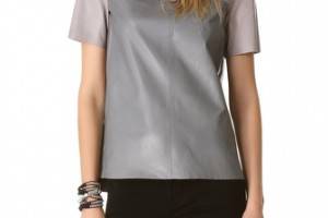 Rebecca Taylor Leather Tee