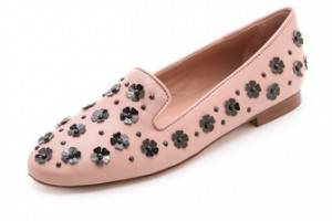 RED Valentino Flower Sequin Flat Loafers