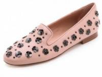 RED Valentino Flower Sequin Flat Loafers