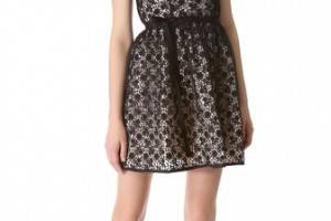 RED Valentino Strapless Lace Dress