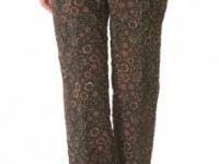 Rochas Floral Jacquard Pants