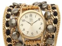 Sara Designs Coin Shaped Wrap Watch