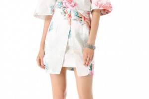 Shona Joy Winters Bloom Bell Sleeve Dress