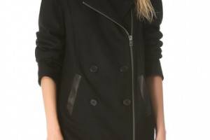 Skaist Taylor Boyfriend Jacket with Leather Trim