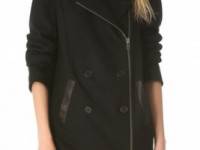 Skaist Taylor Boyfriend Jacket with Leather Trim