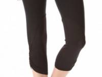 SOLOW Fold Over Leggings with Tonal Mesh