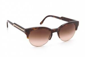 Stella McCartney Oversized Round Sunglasses with Rimless Bottom