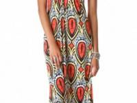 Tbags Los Angeles Embellished Halter Maxi Dress
