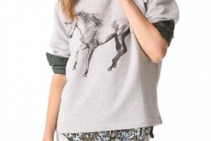 Tess Giberson Animal Print Sweatshirt