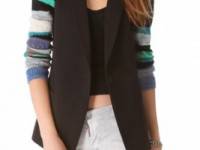 Tess Giberson Blazer with Knit Sleeve