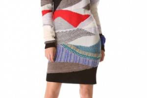 Tess Giberson Intarsia Collage Sweater Dress