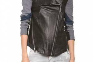 Tess Giberson Pieced Leather Jacket