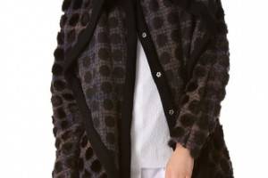 Thakoon Addition Layer Dotted Plaid Coat