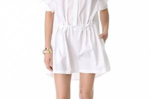 Thakoon Addition Ruched Front Shirtdress