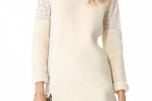 Thakoon Ribbed Lace Inset Tunic