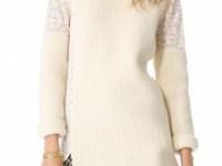 Thakoon Ribbed Lace Inset Tunic